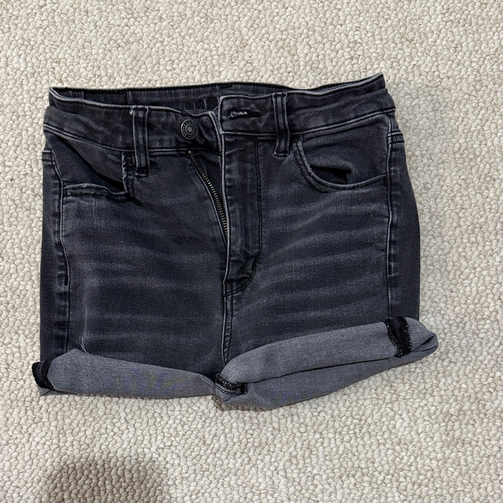 American Eagle Black Denim Shorts